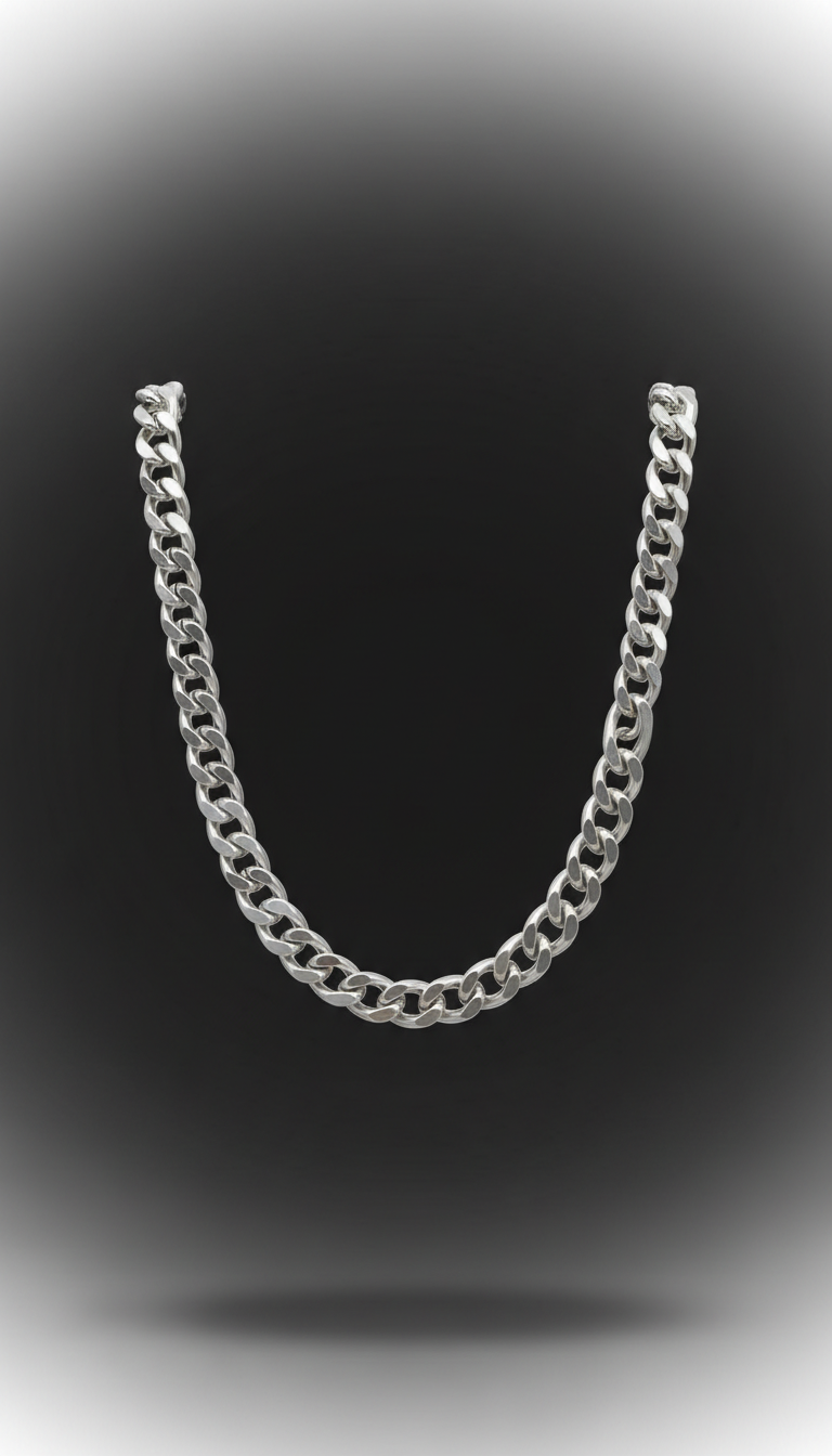 Polished curb chain necklace