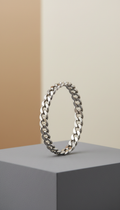 Polished Steel Curb Chain Bracelet