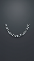 Polished Stainless Steel Curb Chain Necklace